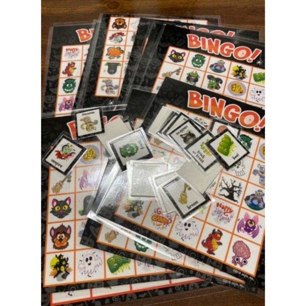 32 Players Halloween Bingo Game, Kids Bingo Cards Set for Large Group